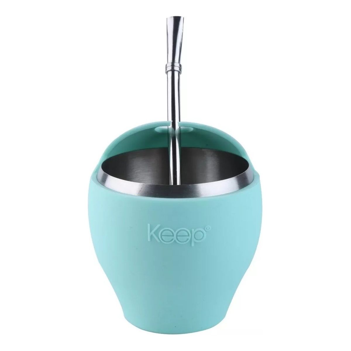 GENERICO - Mate Con Bombilla Keep Mate Acero Inoxidable Mate 230ml Mate