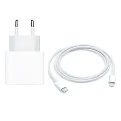 GENERICO - Cargador 20W USB-C + Cable Lightning para iPhone