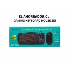WEIBO - Combo Gamer 2 en 1 WB520: Teclado y Mouse con Iluminación LED RGB Pro