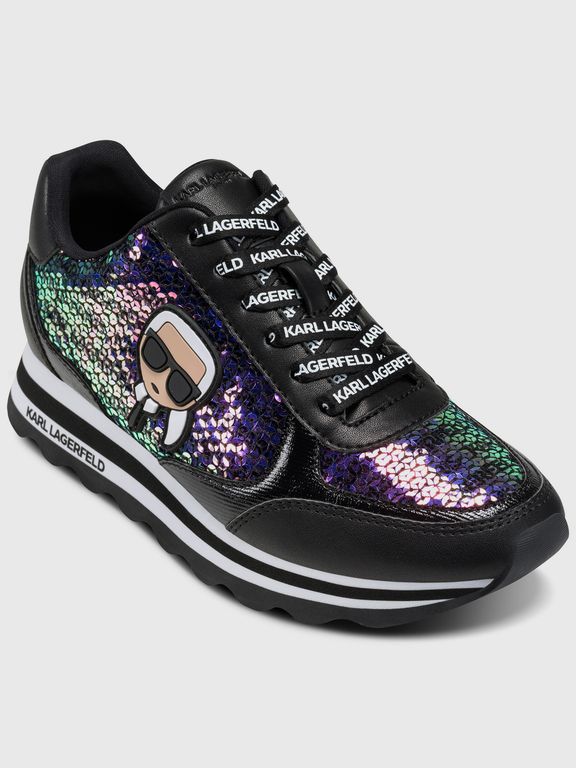 Zapatillas Meade con cordones y suela 35 mm Negro