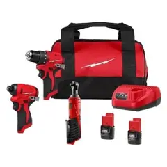 MILWAUKEE - Kit M12 3494-23r Taladrochicharraimpacto C2bat.