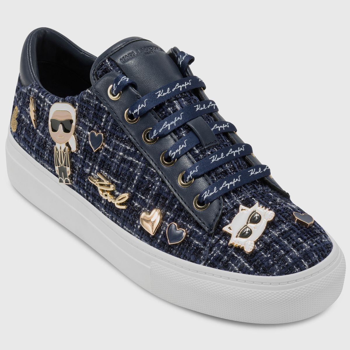 KARL LAGERFELD - Zapatillas con estampado y pines distintivos de Karl & Choupette