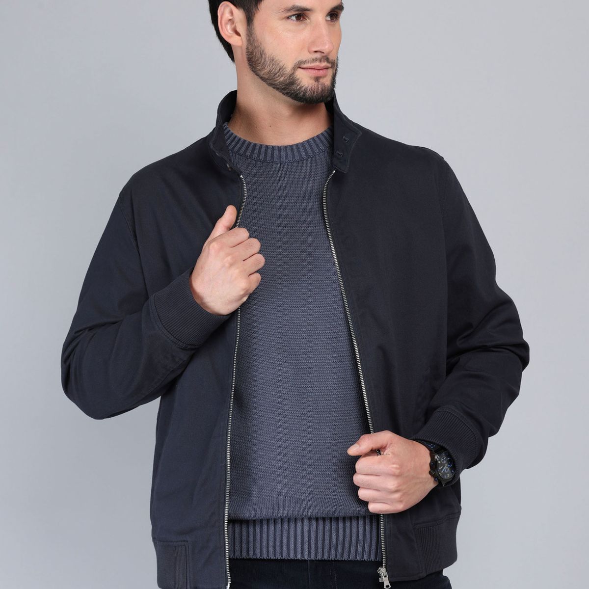 ARROW - Chaqueta Lisa Spandex Regular Fit Azul Marino Arrow ARROW