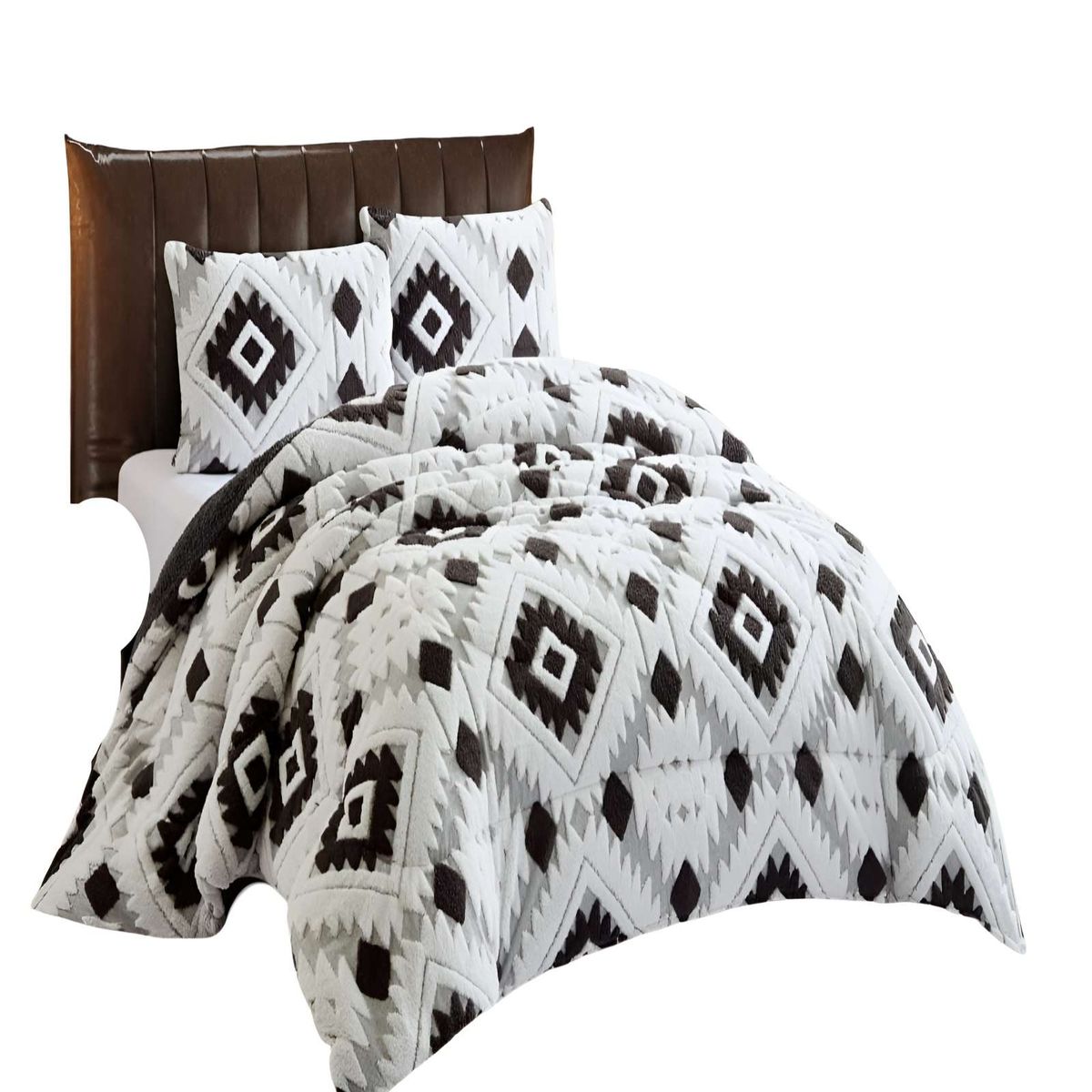 GENERICO - COBERTOR DE JACQUERD CUTTING CON CHIPORRO 2 PLAZAS 230X250CM BLANCO B8