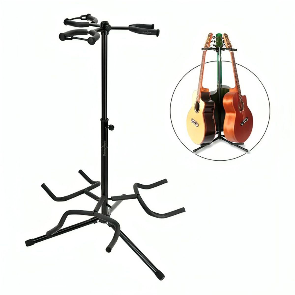 GENERICO - Atril Triple Soporte Para 3 Instrumentos De Cuerda Guitarra