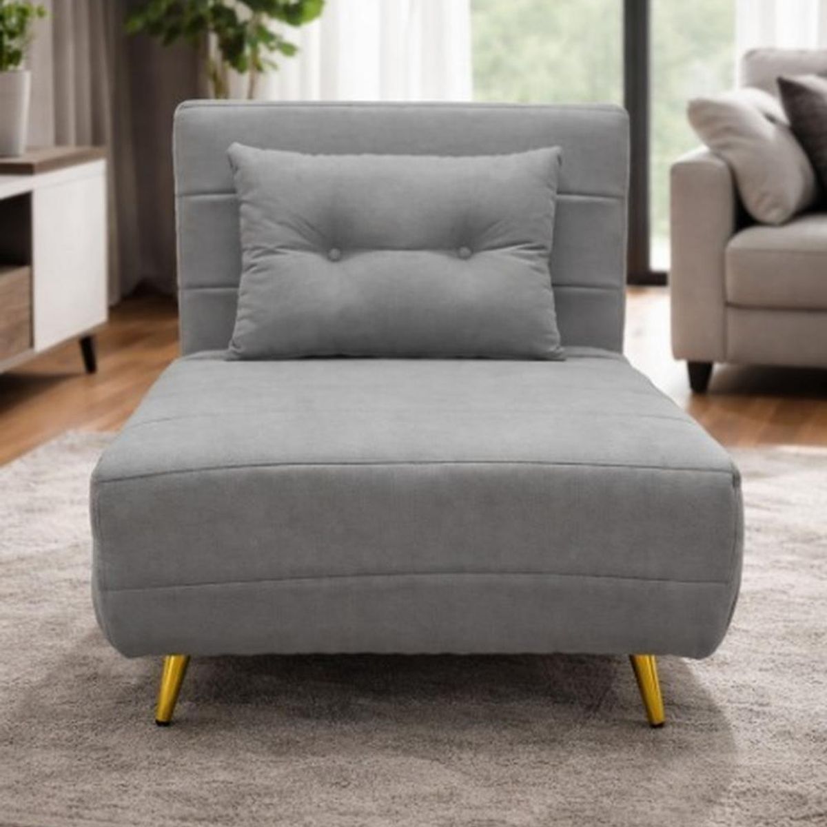 COSAS CASA - Sillon Sofa Cama Plegable Libano Gris