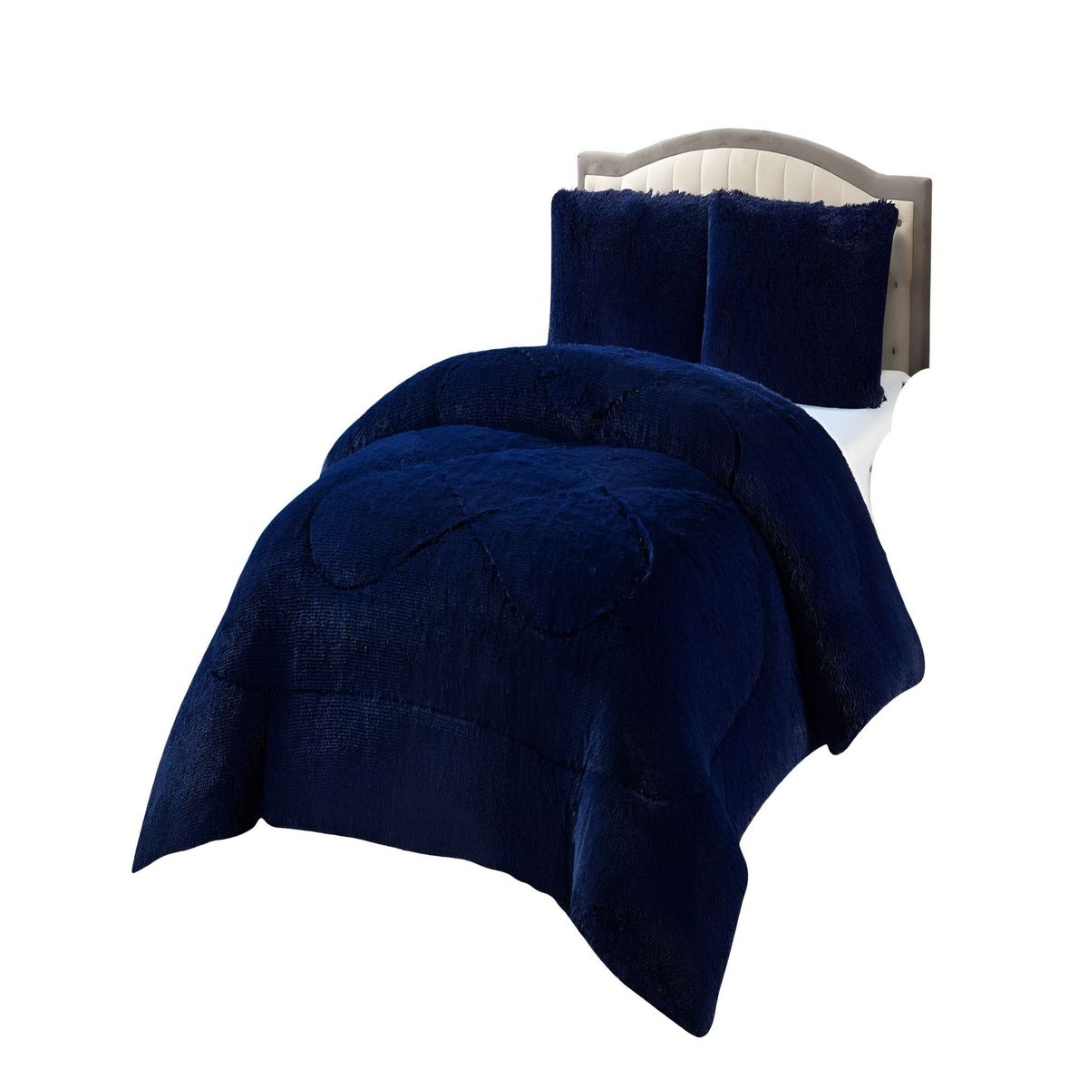 GENERICO - COBERTORES DE PELUDOS CON CHIPORRO KING 250X270CM AZUL M