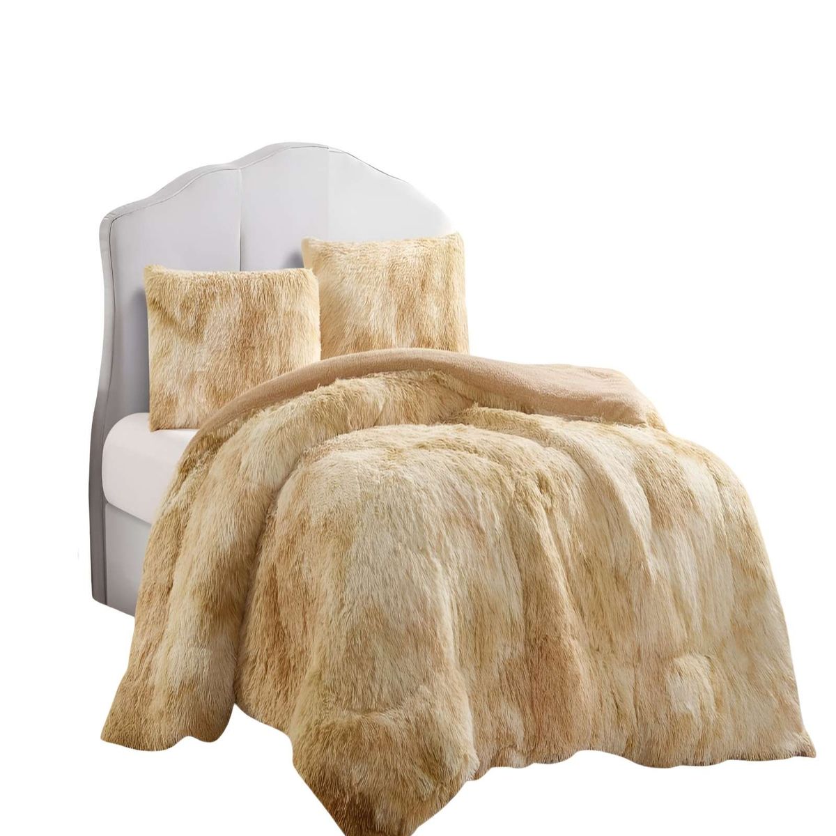 GENERICO - COBERTORES DE PELUDOS CON CHIPORRO KING 250X270CM BEIGE2