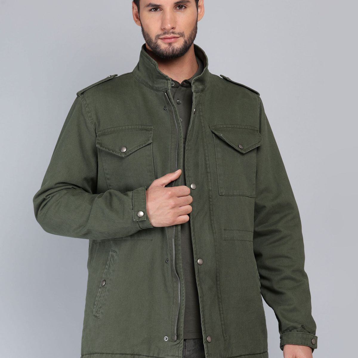 ARROW - Chaqueta Lisa Recta Regular Fit Verde Arrow ARROW
