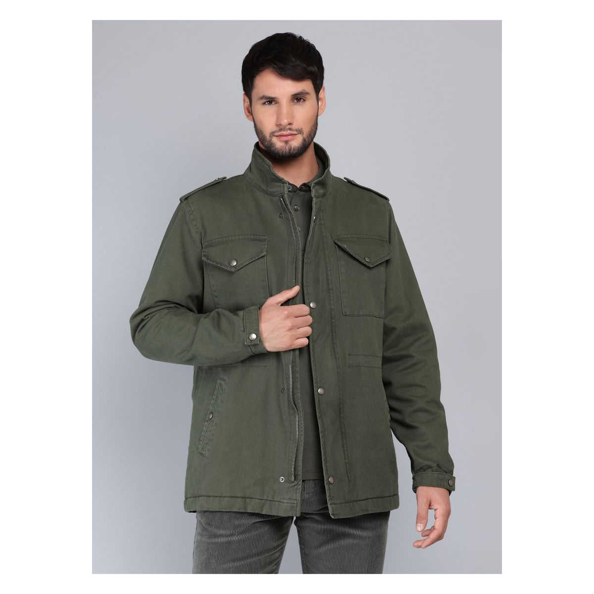 ARROW - Chaqueta Lisa Recta Regular Fit Verde Arrow ARROW