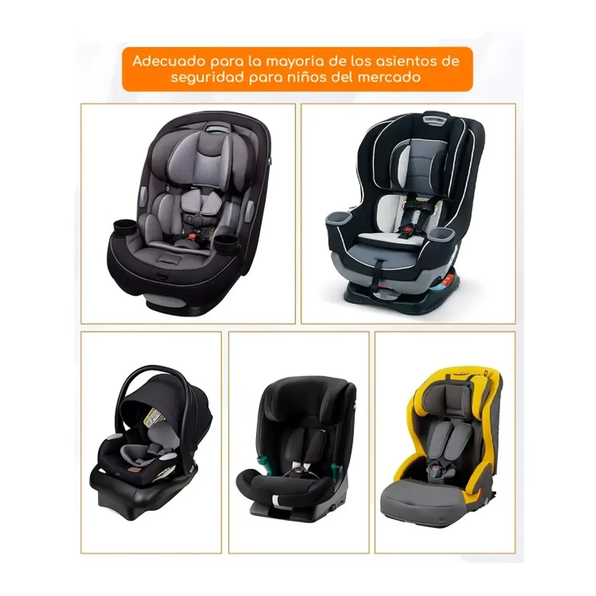 GENERICO - Adaptador Anclaje Sistema Isofix Silla De Auto + 2 Guías