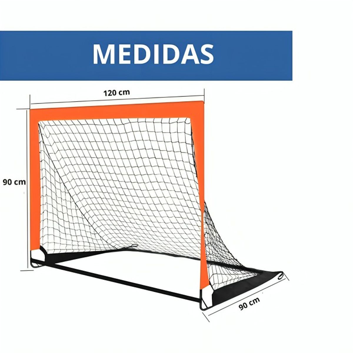 GENERICO - Arco De Futbol Plegable Portatil Para Niños120cm X 90cm