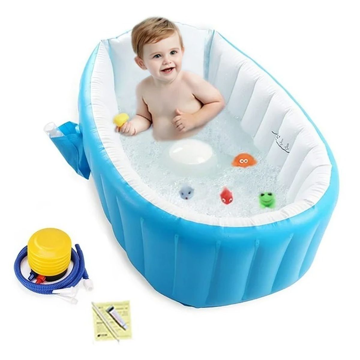 GENERICO - Bañera Tina Inflable Bebés Portátil Plegable Antideslizante