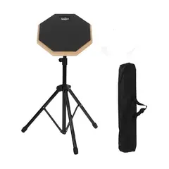 GENERICO - Pad De Práctica Bateria Con Atril Y Bolso