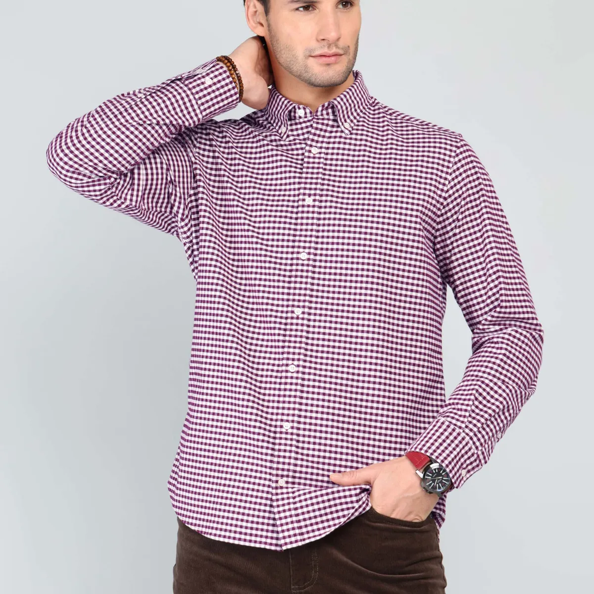 ARROW - Camisa Oxford Spandex Regular Fit Burdeo Arrow ARROW
