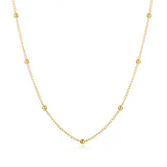 LUX JOYAS - Collar Plata 925 Eslabones Bolitas