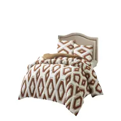 GENERICO - COBERTOR DE JACQUERD CUTTING CON CHIPORRO 2 PLAZAS 230X250CM BLANCO B1