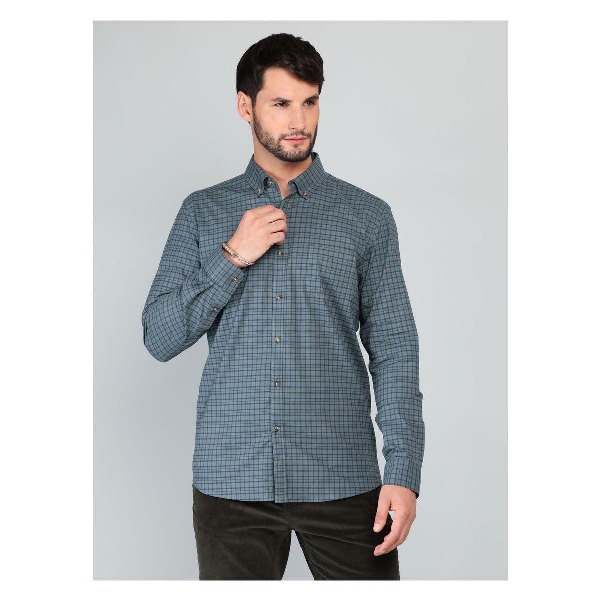 ARROW - Camisa A Cuadros Spandex Regular Fit Verde Arrow ARROW