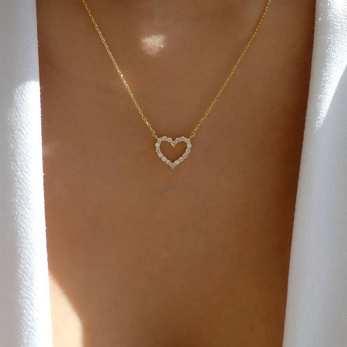 LUX JOYAS - Collar Plata 925 Corazón Bord Bri