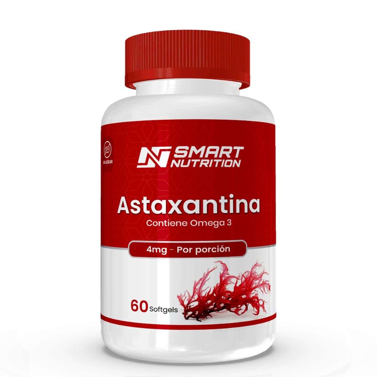 GENERICO - Astaxantina 4 mg + Omega 3 (60 Softgel) Antioxidante potente + soporte cardiovascular y celular
