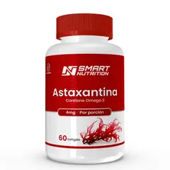 GENERICO - Astaxantina 4 mg + Omega 3 (60 Softgel) Antioxidante potente + soporte cardiovascular y celular