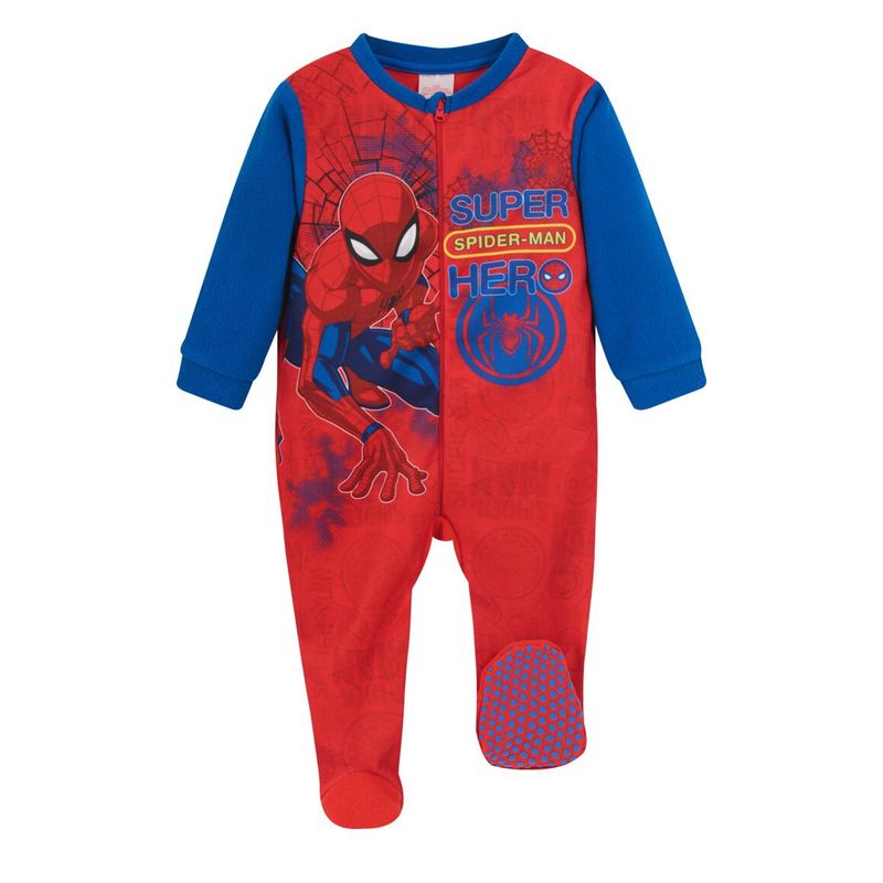 DISNEY - Pijama Bebé Niño Polar Entero Spiderman