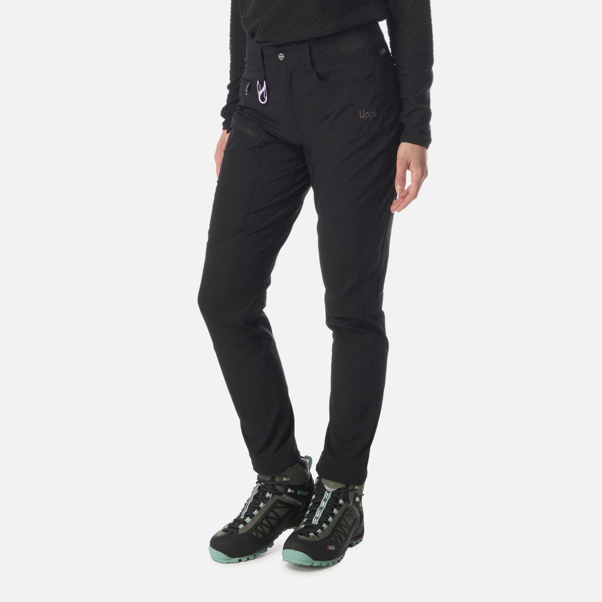 LIPPI - Pantalón Mujer Lennox Q-Dry Slim Fit Pants Negro Lippi