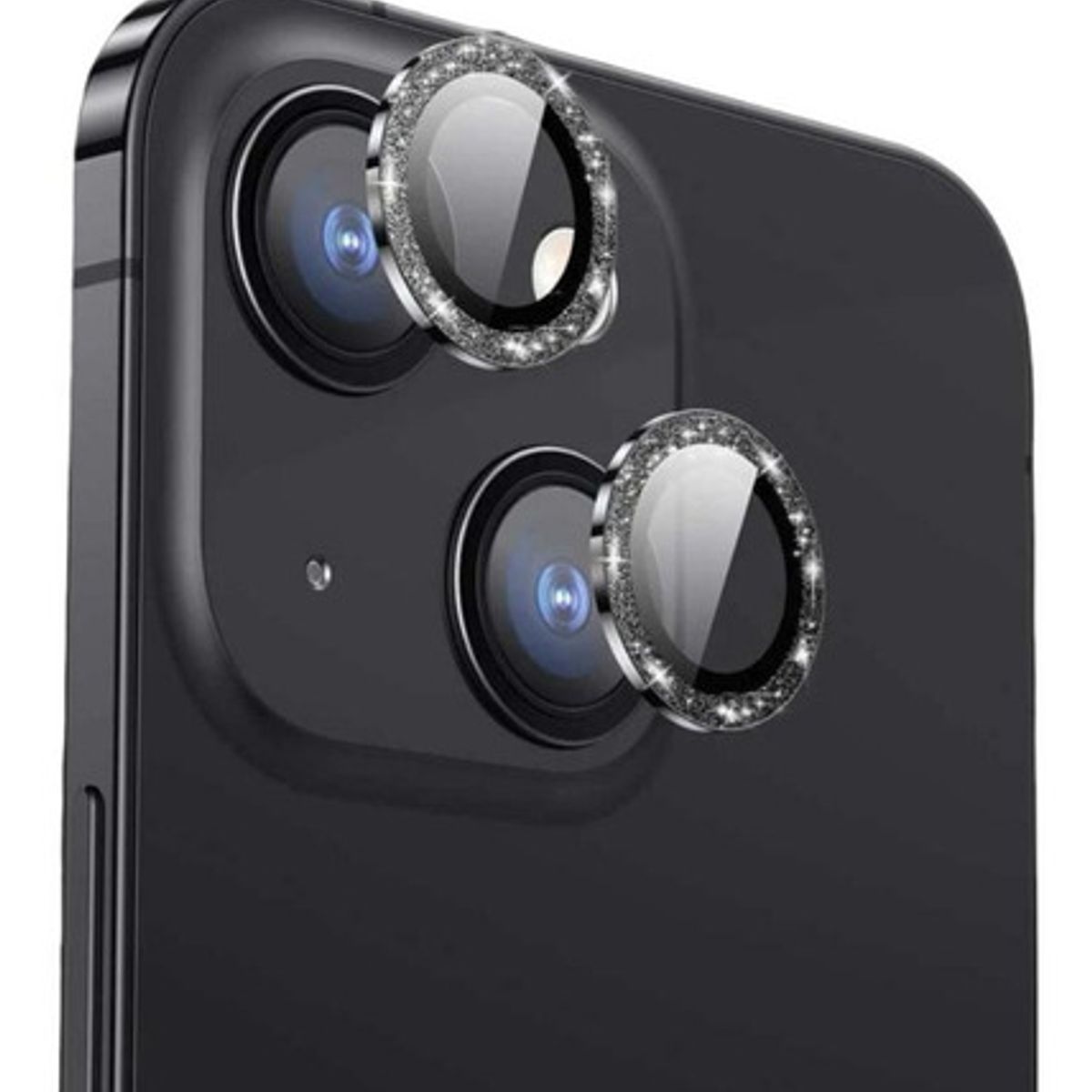 GENERICO - Protector Para Cámara iPhone 14/ 14 Plus Negro Brillante