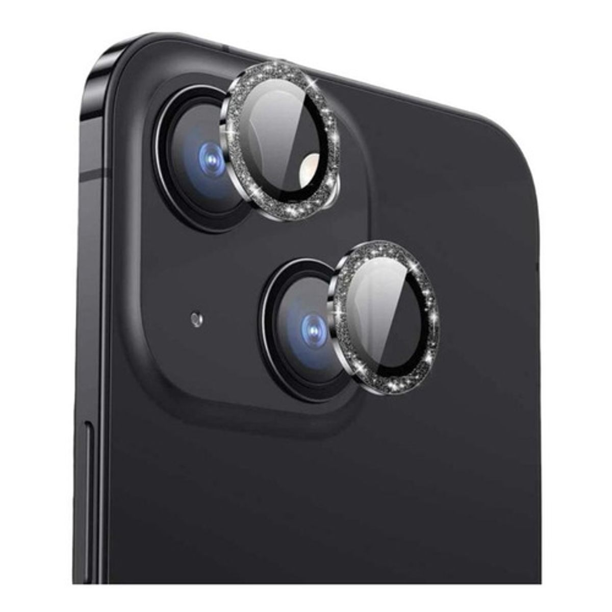 GENERICO - Protector Para Cámara iPhone 14/ 14 Plus Negro Brillante