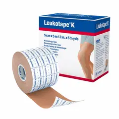BSN MEDICAL - Cinta Kinesiológica Leukotape K Beige 5 cm x 5 m