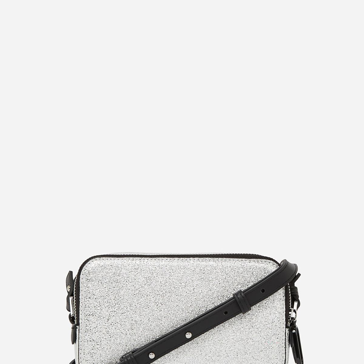 KARL LAGERFELD - Cartera crossbody con acabado metálico