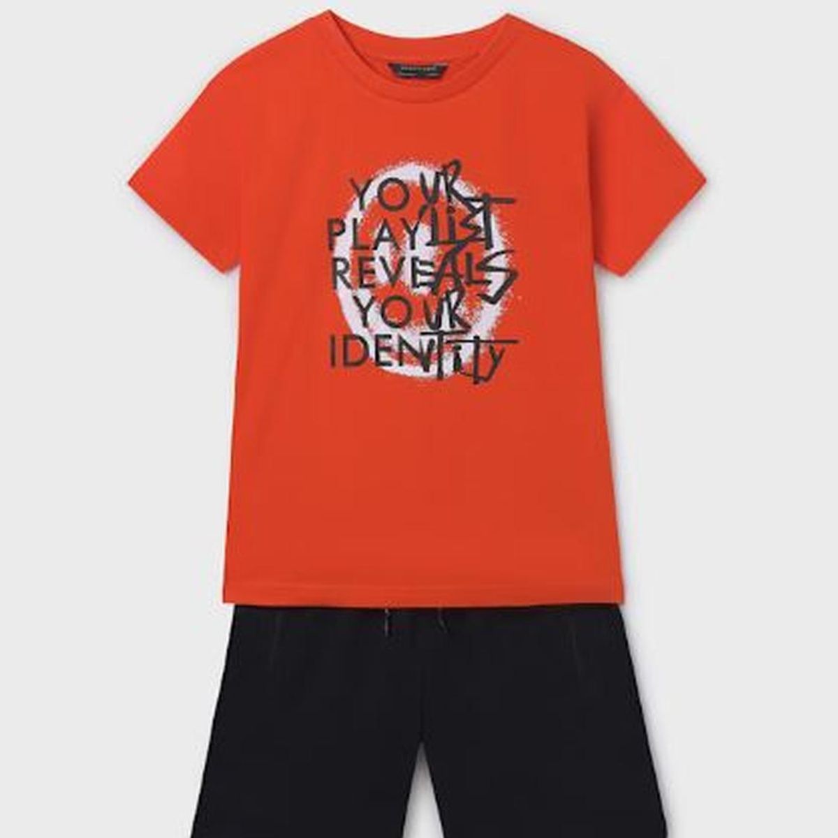 MAYORAL - Conjunto bermuda y camiseta mensaje chicos