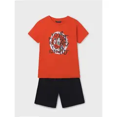 MAYORAL - Conjunto bermuda y camiseta mensaje chicos