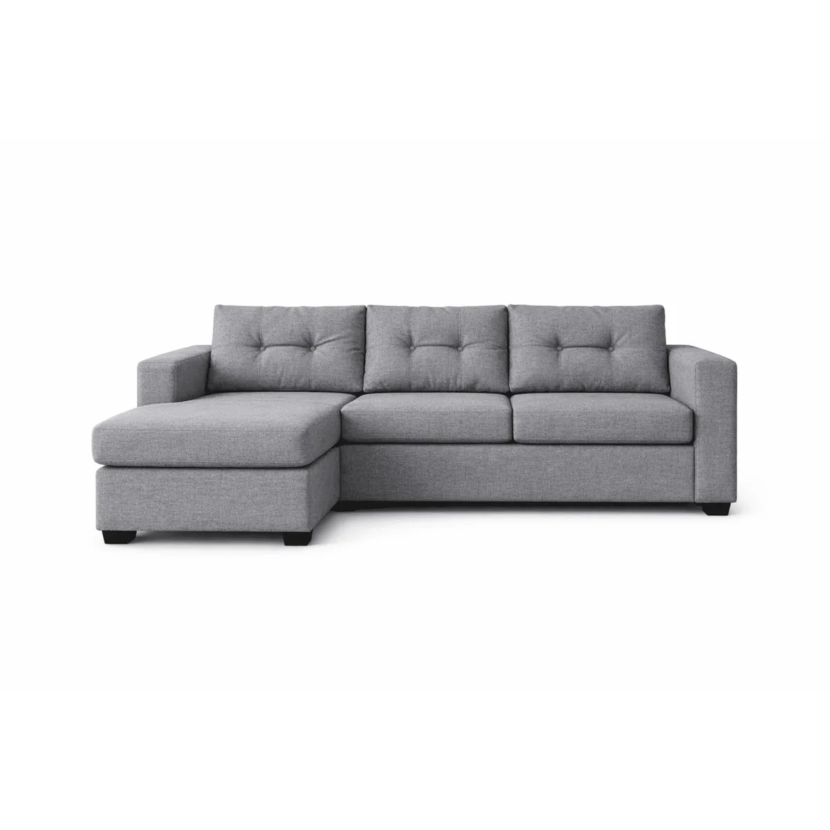 GENERICO - Seccional Milano Reversible Lino Gris Claro