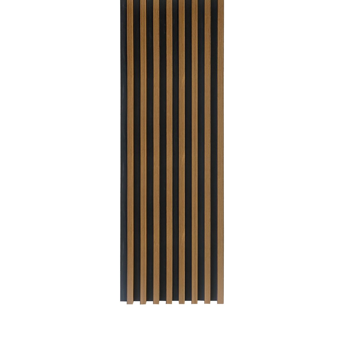 Caja Wall Panel PVC Bicolor Negro Café 240x16 cm 3.84 m² (10 Paneles), marca JOYTEK - Foto Principal