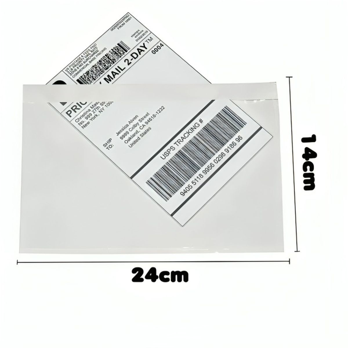 GENERICO - Pack 100 Sobre Transparente Adhesivo Impermeable Envios
