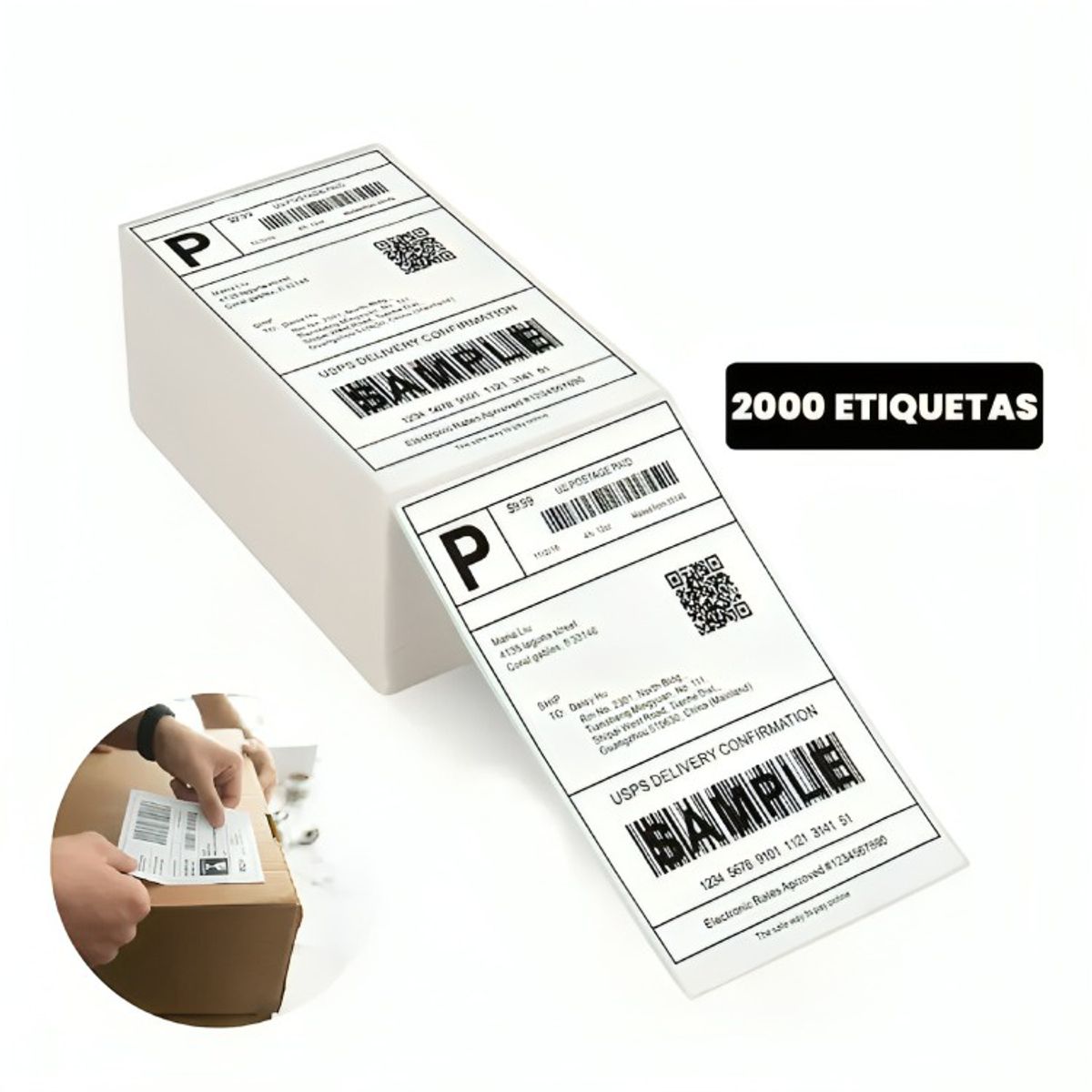 GENERICO - Etiquetas Termicas Adhesivas 100x150mm 2000 Unidades