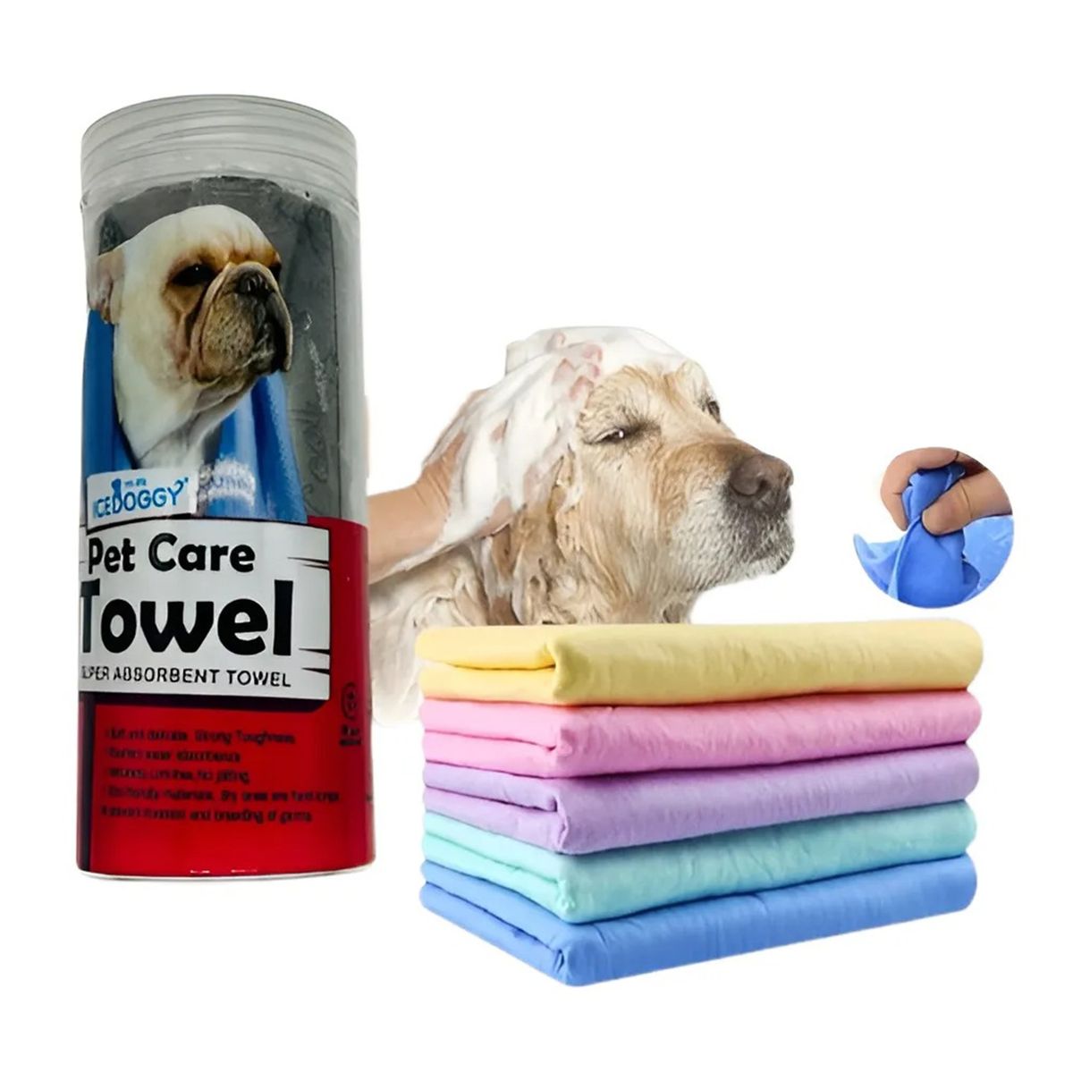 GENERICO - Toalla Mascotas Super Absorbente Secado Rápido Perro Gato