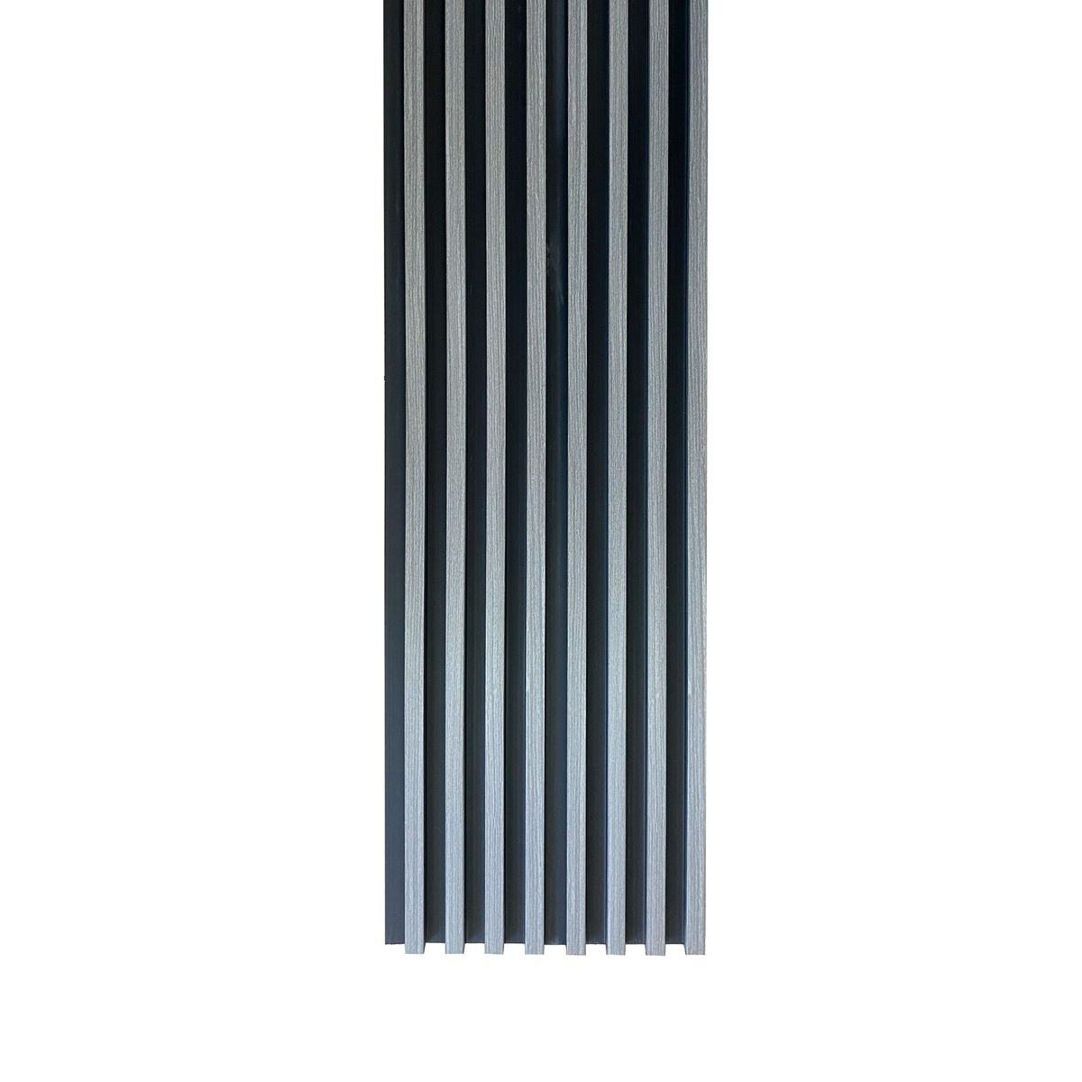 JOYTEK - Caja Wall Panel PVC Bicolor Negro Gris 240x16 cm 3.84 m² (10 Paneles)