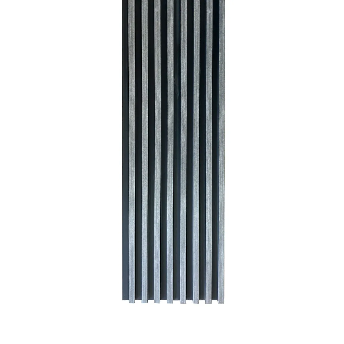 JOYTEK - Caja Wall Panel PVC Bicolor Negro Gris 240x16 cm 3.84 m² (10 Paneles)
