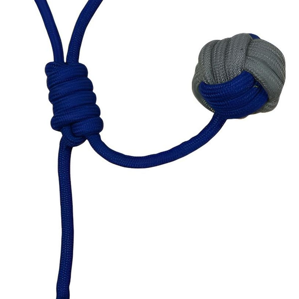 GENERICO - Juguete De Cuerda Para Perros Con Nudo Agarre Y Pelotas Azul - Azul