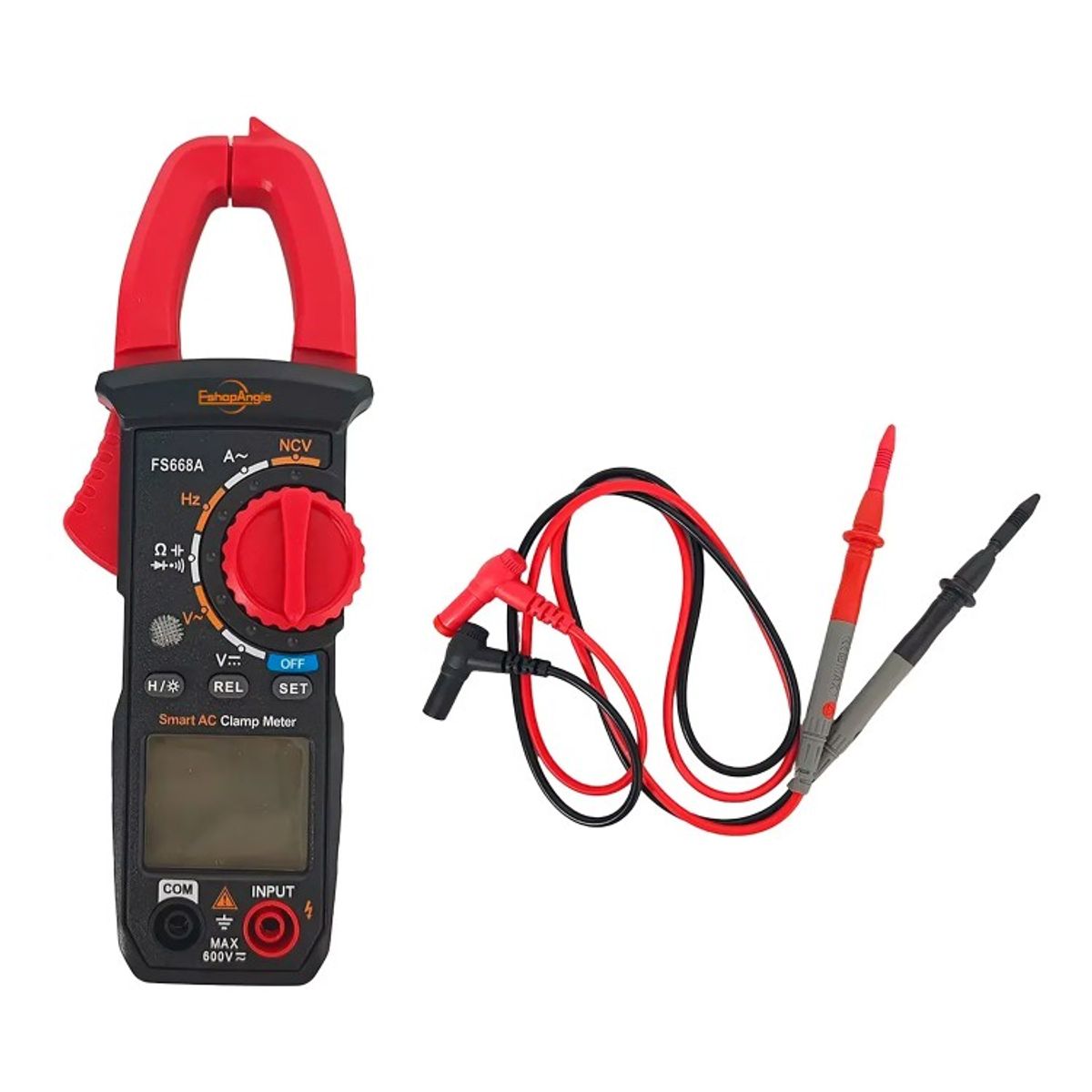 GENERICO - Amperímetro Pinza Tenaza Tester Multimetro Digital Pantalla