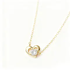 LUX JOYAS - Collar Plata 925 Corazón Punto Luz