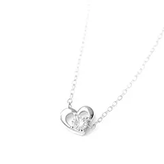 LUX JOYAS - Collar Plata 925 Corazón Punto Luz
