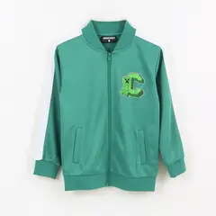 MINECRAFT - Polerón con Cierre Niño Back Print Verde