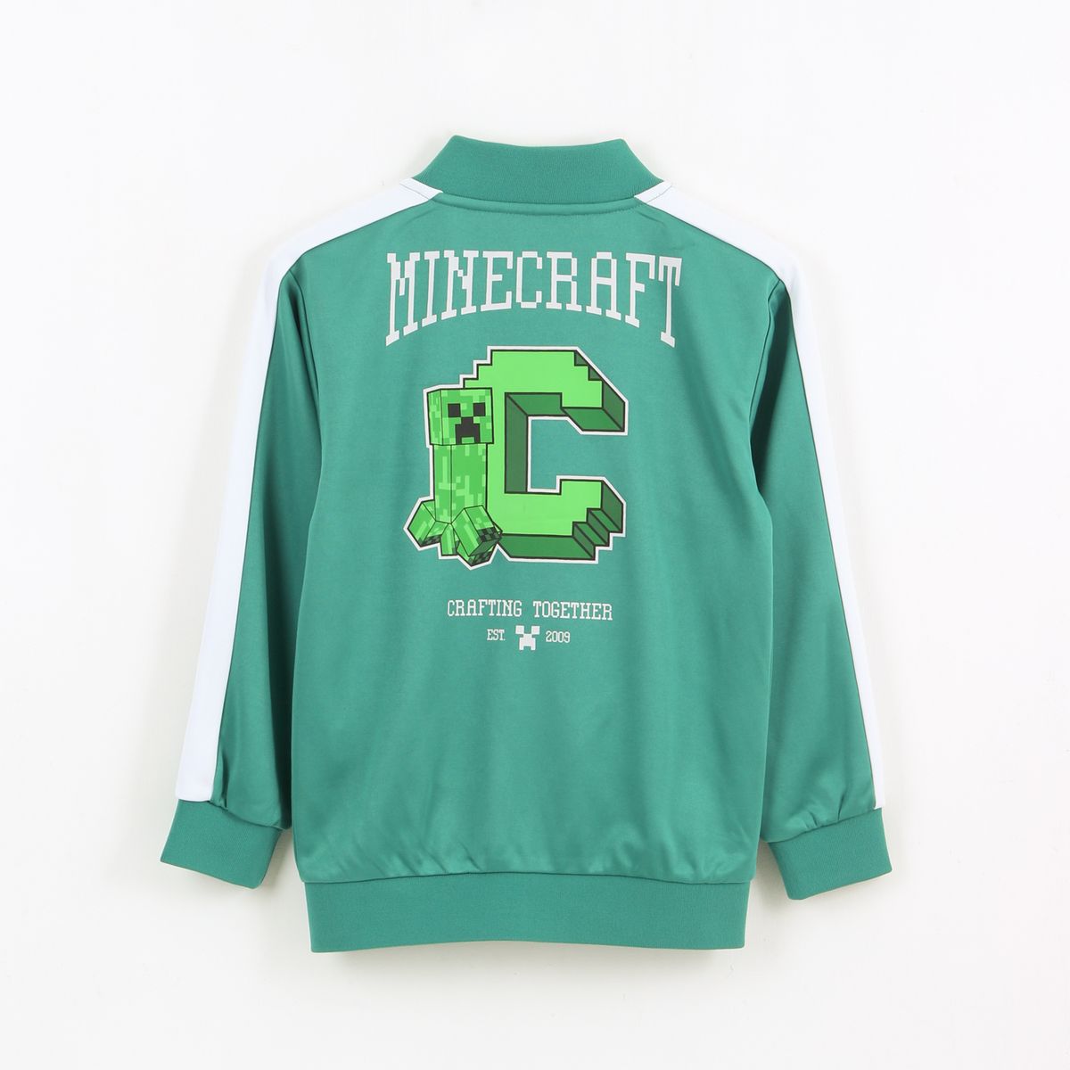 MINECRAFT - Polerón con Cierre Niño Back Print Verde Minecraft