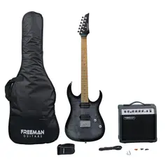 FREEMAN - Pack de guitarra eléctrica RIFF MASTER Black SRG180F