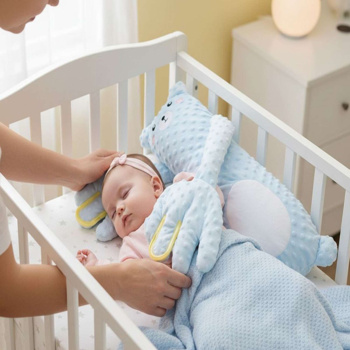 GENERICO - Peluche de Apego para bebés  Abrazo Mágico Control CELESTE