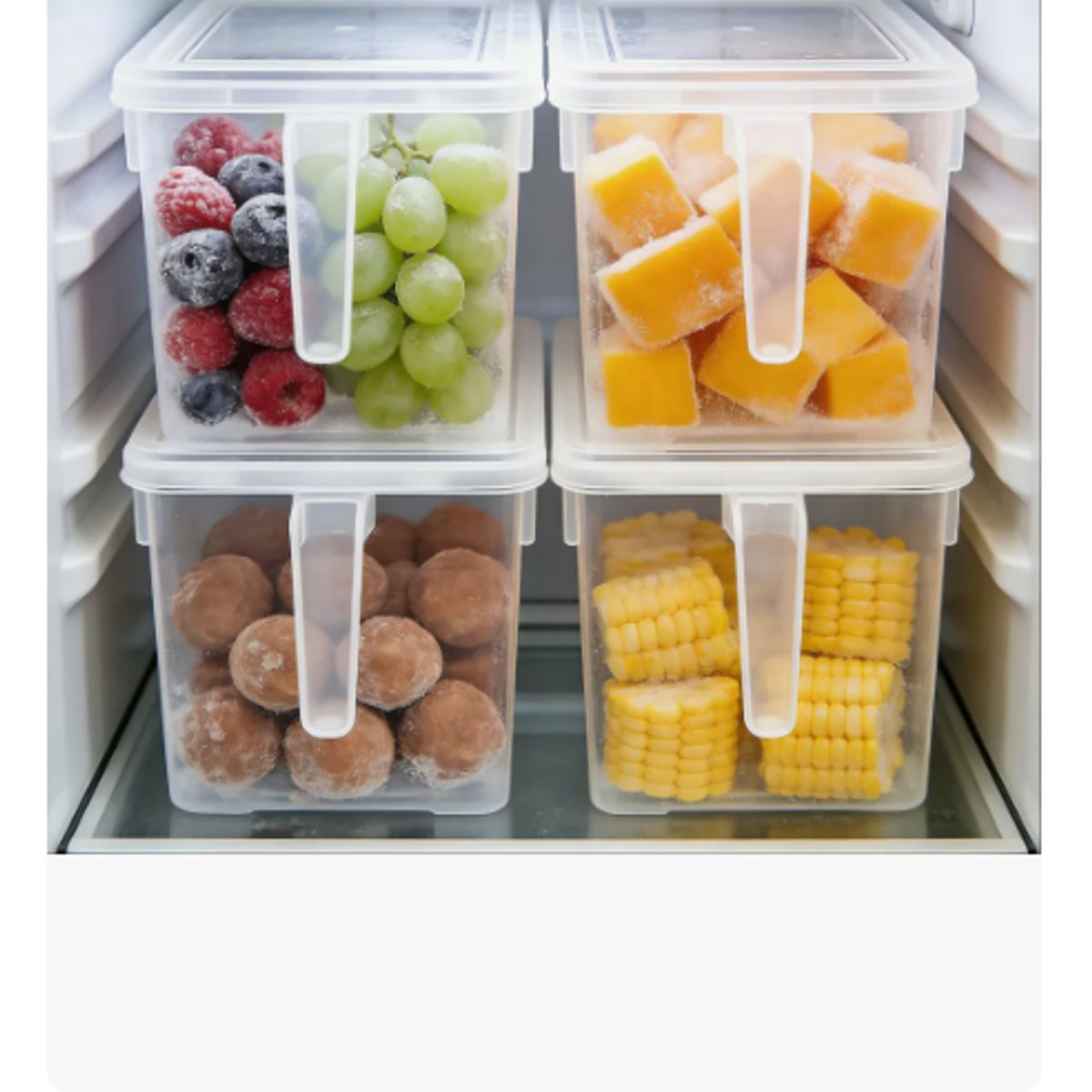 GENERICO - 4 Caja Organizadora Para Refrigerador Cocina Transparente