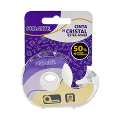 PROARTE - Cinta Cristal Extra Poder CDispensador 19mmx20mt